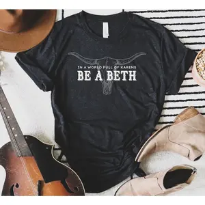 Be a Beth Shirt, Country Western Tee, Cowgirl Shirt, Country Girl Shirt, Western Country Shirt, Boho Cow Skull Shirt, Western Rodeo Shirt