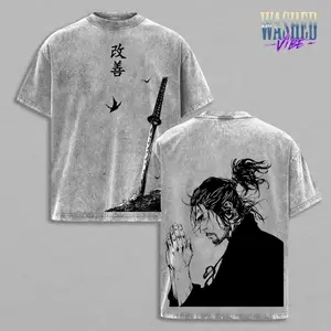 Retro Heavy Limited Vagabond Life Tee, Miyamoto Musashi 90s Manga, Men's Short Sleeve T-Shirt Unisex Oversize Anime Manga Washed Heavyweight Cotton T-shirt, Gift For Anime Fan, Anime Lover Classic