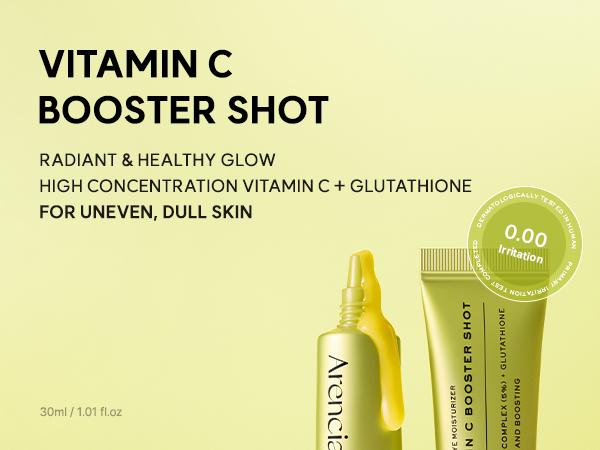 Vitamin C Booster Shot, Pure Vitamin C + Glutathione for Bright, Healthy Skin Glow, 1.01 fl oz Vitamin C Booster Shot, Pure Vitamin C + Glutathione for Bright, Healthy Skin Glow, 1.01 fl oz