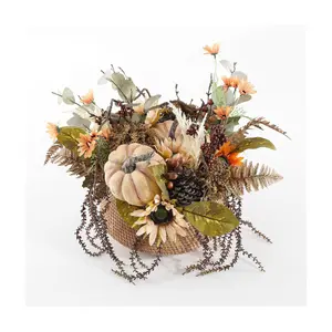Safavieh Faux 26" Pumpkin & Sunflower Potted Arrangement