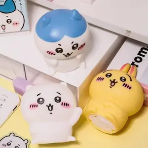 Chiikawa Anime LED Night Light  Hachiware  Usagi Rabbit Lamp Bedroom Desktop Decor Birthday Gift for Children Best Gift Toy