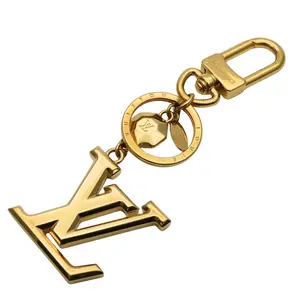 Pre-owned Louis Vuitton Zinc Alloy Small Leather Goods Portocre LV facets Key Ring