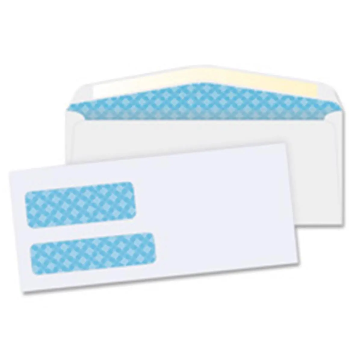 212 MAIN No. 9 Double Window Business Envelopes, 3.88x8.88in Standard White Office Stationery, Invoice-Fit Office Supplies