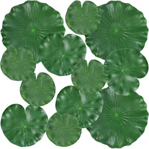 12Pcs Artificial Lily Pads for Ponds – Floating Foam Lotus Leaves for Koi Fish, Pool, Aquarium, Patio & Pond Foliage Decor