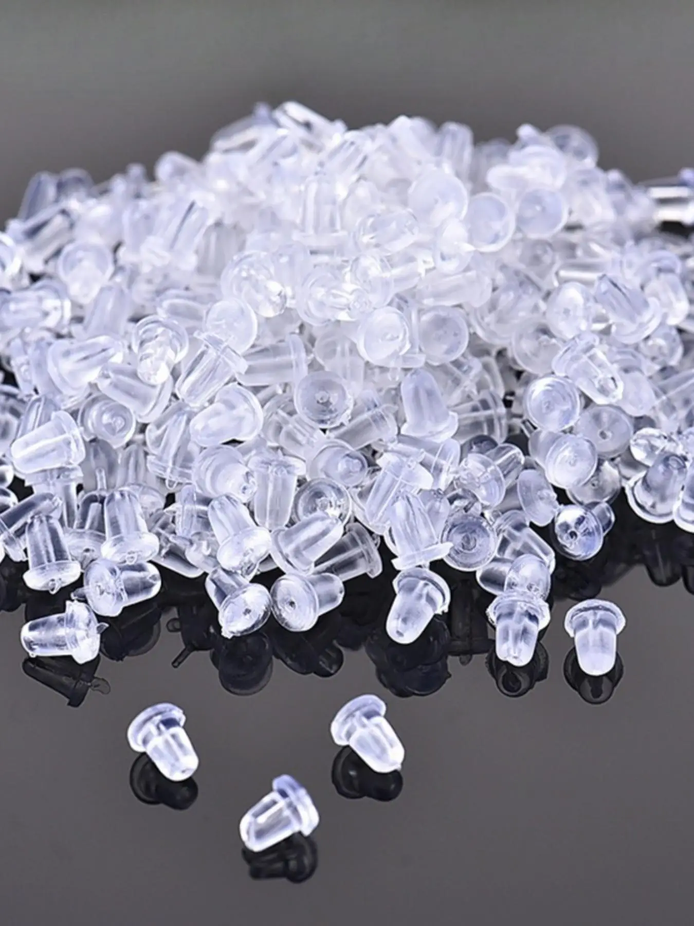 500pcs/pack Transparent Silicone Earrings Backs, Minimalist Trendy Earring Safety Friction Back, Fashion Accessories for Stud & Hoop Earrings