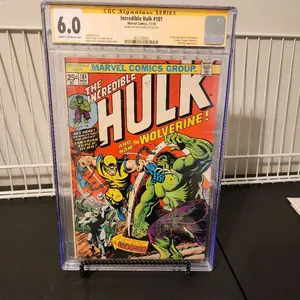 Incredible Hulk 181 CGC 6.0 c-o/w pages signed by Roy Thomas - 1st app Wolverine