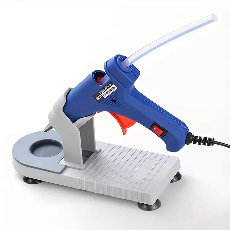 1pc Hot Glue Gun Holder, Plastic Hot Melt Glue Gun Holder, Glue Gun Base Stand Organizer, Floral Crafts Tools Storage Rack Accessories, Home DIY Repair Tool Holder Stand Storage Boxes & Organizers, Portable
