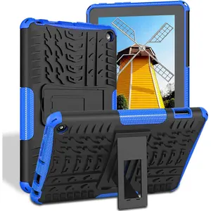 for Fire 7 Tablet Case 2022 Release 12th Generation for Kids, Kindle Fire 7 Case 2022, Fire 7 Case 2022, Dual Layer Shockproof Impact Resistance Case for Fire 7 inch with Kickstand