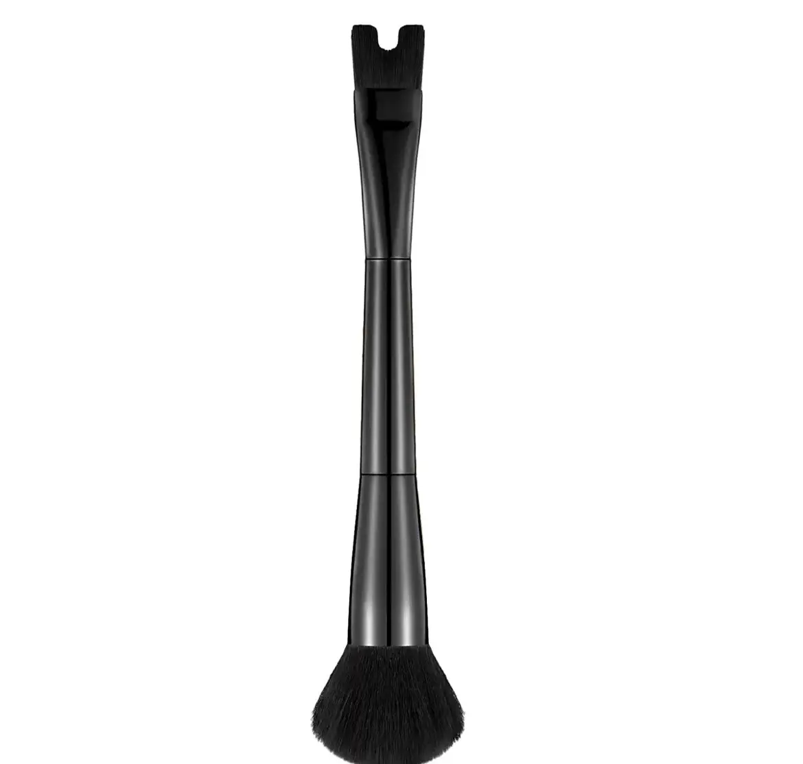 2-in-1 Dual Head Contour & Highlight Brush -U- Shaped Design with Soft Synthetic Bristles, Ergonomic Handle for Precise Nose Shadow & Cheekbone Definition.