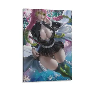 Anime Posters Mitsuri Kanroji Cute Girls Game Cartoon Aesthetic Poster Poster Canvas Wall Art For Bedroom Decor Bar Office Room Decor Gift