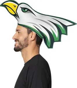 Rasta Imposta Birds Hat for Eagles Fans - Adjustable Design with Yellow Feather Accents