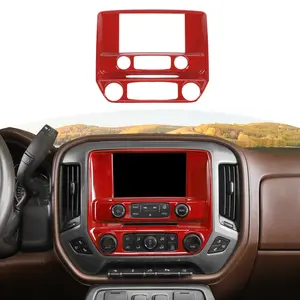 For 2014-2018 Chevy Silverado 1500 & GMC Sierra 1500 Center Console Dashboard Cover Trim car interior sticker console decoration Truck Decals carbon fiber