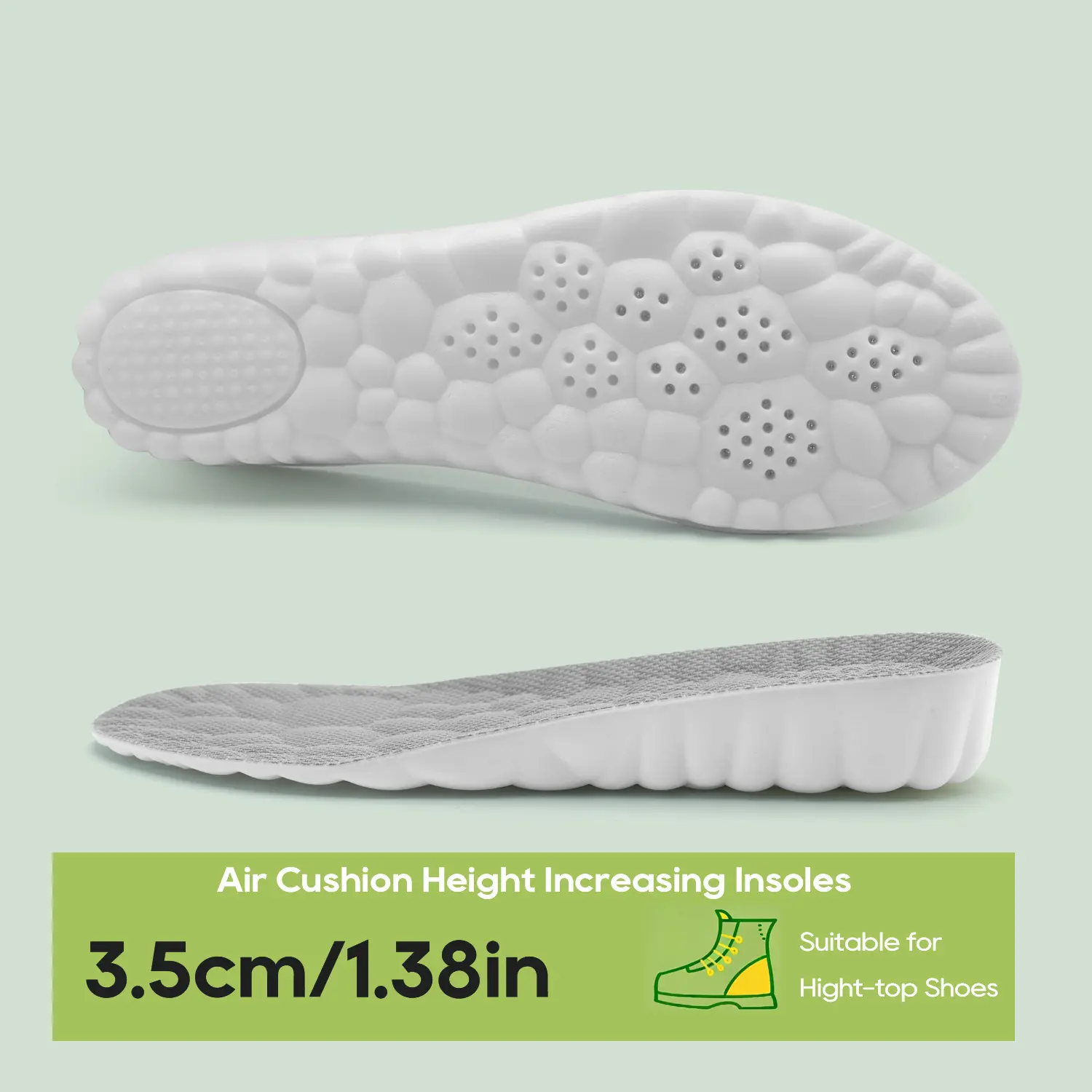 (3.5 cm / Grey White / US 7)*3 pr.