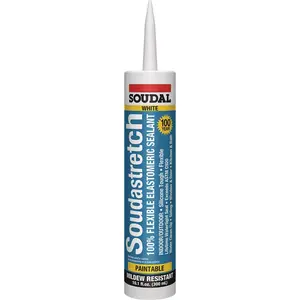 212 MAIN 10.1 oz Stretch Acrylic Sealant Caulk, White, Adhesive, UV Resistant