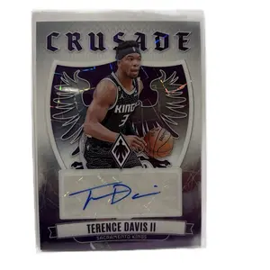 Panini Terence Davis II 2023-24 Crusade Autograph Sacramento Kings Basketball Card with Signature and Team Logo
