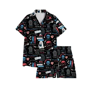 Lights Out Dark Romance Book Pajama Set, Caught Up Book Series Ghost Sleepwear for Women, Spooky Season Halloween Book Lover Pajamas Set