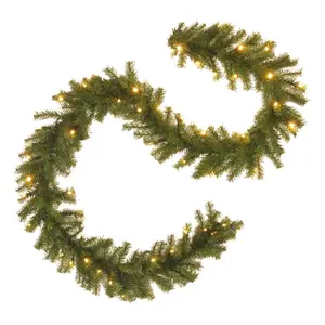 National Tree Company 9' Fir Garland with LED Lights