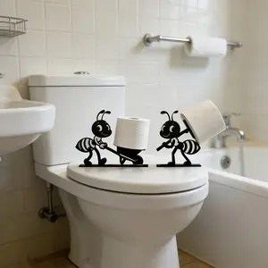 Ant Smile Toilet Paper Holder, Creative Bathroom Decor, Multi-Functional Paper Dispenser, Stable Standing Design, Artistic Gift for Any Occasion