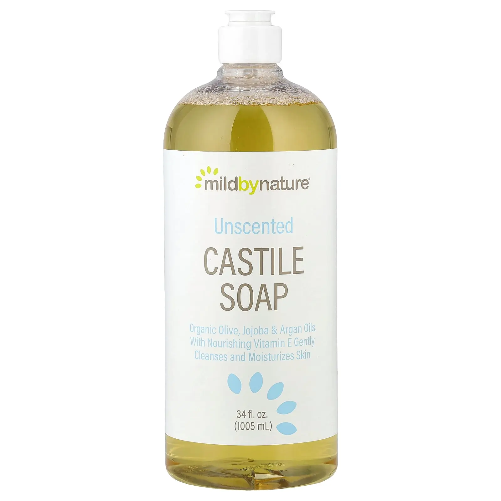 Mild By Nature Castile Soap, Unscented , 34 fl oz (1,005 ml)