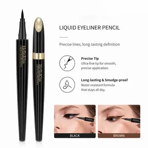 HelloKiss Matte Black Liquid Eyeliner Pencil - Lightweight, Waterproof, Vegan, Cruelty-Free, Gentle, 24-Hour Smooth Application, Ultra-Creamy Texture, Makeup Cosmetic