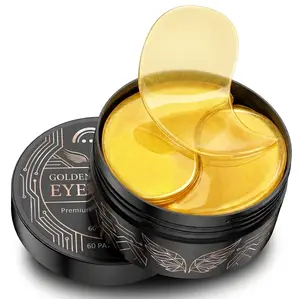 24K Glow Eye Masks - 60 Pack for Puffy Eyes, Dark Circles, Bags & Wrinkles with Collagen & Hyaluronic Acid - Eye Care Pads for Daily Skincare (Gold)