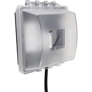 2-Gang Weatherproof in Use Outlet Cover | Two Gang Outdoor Plug and Receptacle Protector, Lockable, UL Extra Duty Compliant, 45 Configurations