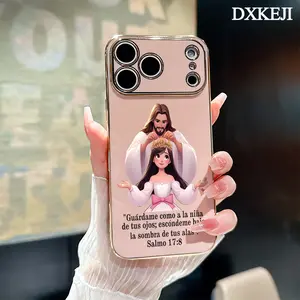 Electroplated Phone Case for iPhone 17 15 Pro Max Air 16 14 Plus 13 12 11 Divine Crown Blessing Soft TPU Silicone Dirt-proof Easy to Clean Soft Cover Gift