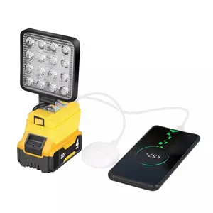 Cordless Led Work Light For Dewalt 20V Battery Portable Flood Light Flashlight（Batteries not included）