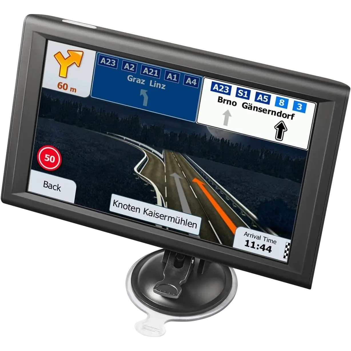 VEVOR 9-in Car GPS Navigation System with Suction Cup, 16GB 1GB DDR Memory, Built-in Dashcam & GPS, FM, Voice Turn-by-Turn Guidance, Overspeed Alerts, Red Light Warnings, Lane Assist, Custom Truck Routing, RV Compatible, On-the-Go Portability, Built-In Gp