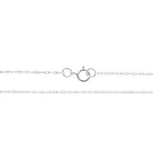 Sterling Silver 0.8mm Rope Chain 16" with Spring Ring Clasp - 1pc