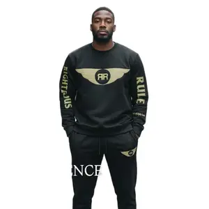 Black/Green Holy Wing Sweatpants with Unique Wing Embroidery for Comfortable Everyday Wear