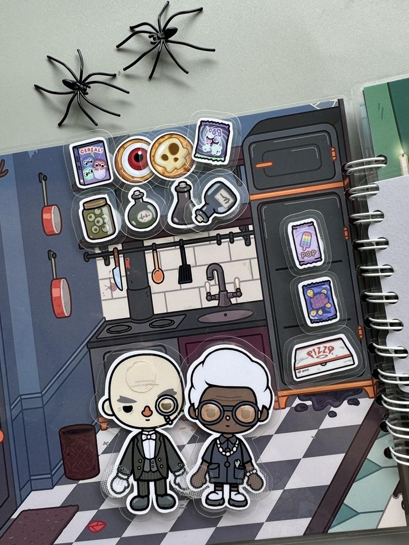 Halloween activity book, busy book, educational paper dress up dolls, toddler paper doll house, lulu printable paper dolls