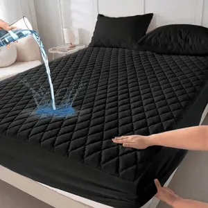 Waterproof Fitted Sheet, Bedding, Skin-Friendly Mattress Cover, Soft And Comfortable Bedding For Bedroom, For All Seasons, Mattress Cover Waterproof Mattress Pad Protector Noiseless 3D Air Fabric Bed Cover Mattress Pad Cover Washable