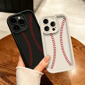 Baseball Stitch Phone Case，Classic Sport Style for iPhone 17 16 15 14 13 12 11 Plus Pro Max.