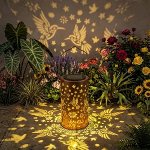 Ivydale Colorful Solar Lanterns Outdoor Waterproof, Sunflower Birthday Gifts for Women Mom Grandma, Garden Hanging Solar Lantern Lights for Patio