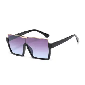 Oversize Square Retro Vintage Sunglasses for Men - Black Flat-Faced Shade Men's Sunglasses 2022 Fashion Style Big Shades, Black Men's Sunglasses