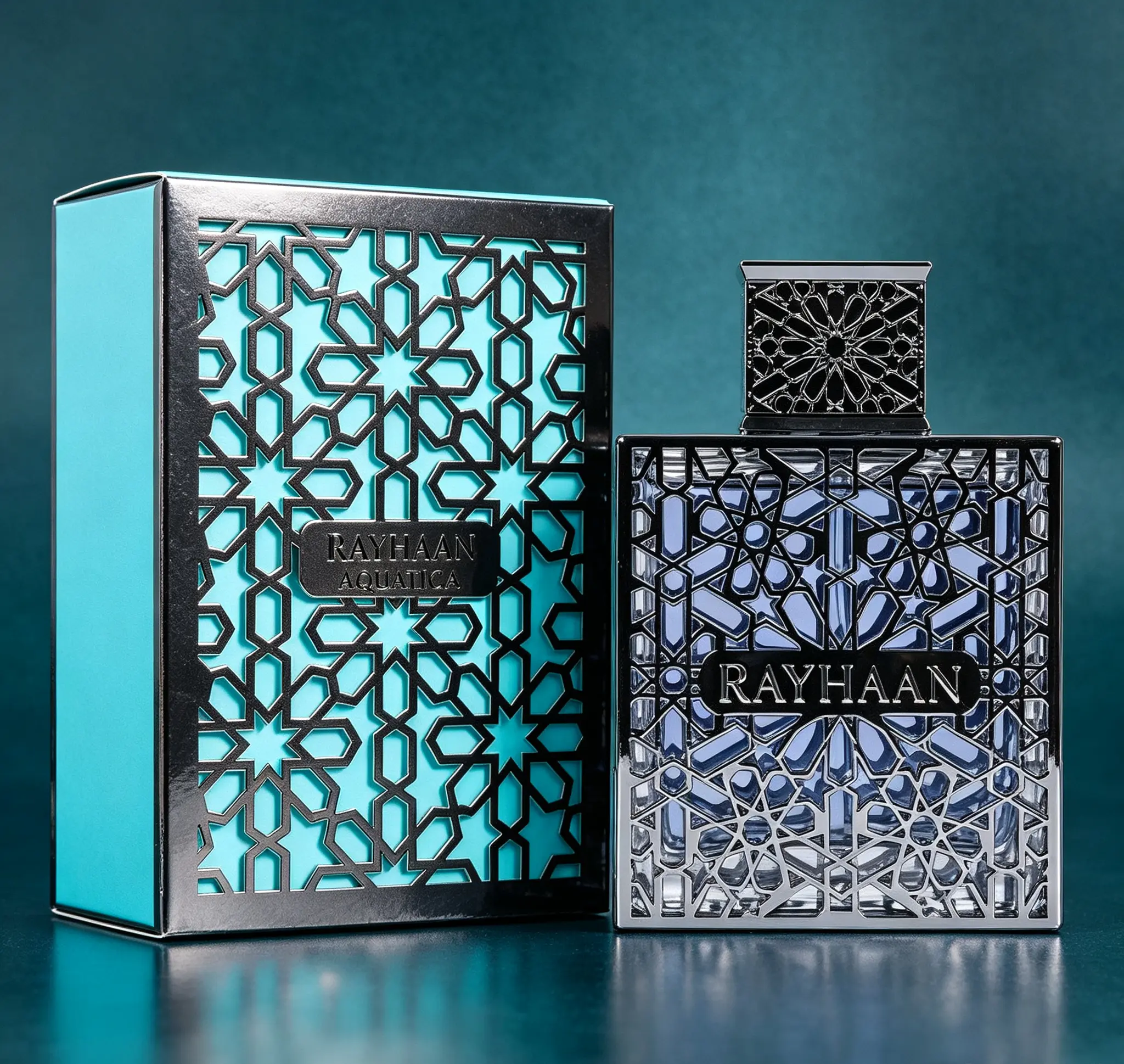 Rayhaan Aquatica Eau de Parfum Spray for Men 3.4 Ounce 100ml, Fresh Marine Citrus Clean Long Lasting Masculine Fragrance, Premium Cologne Gift for Him