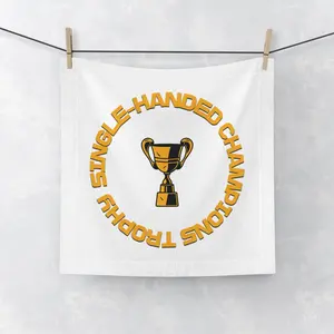 Valentine’s Day Gift for Boyfriend - 'Single-Handed Champions Trophy'  Cotton Towel - Funny & Corny, Funny gift for man. Lightweight Print