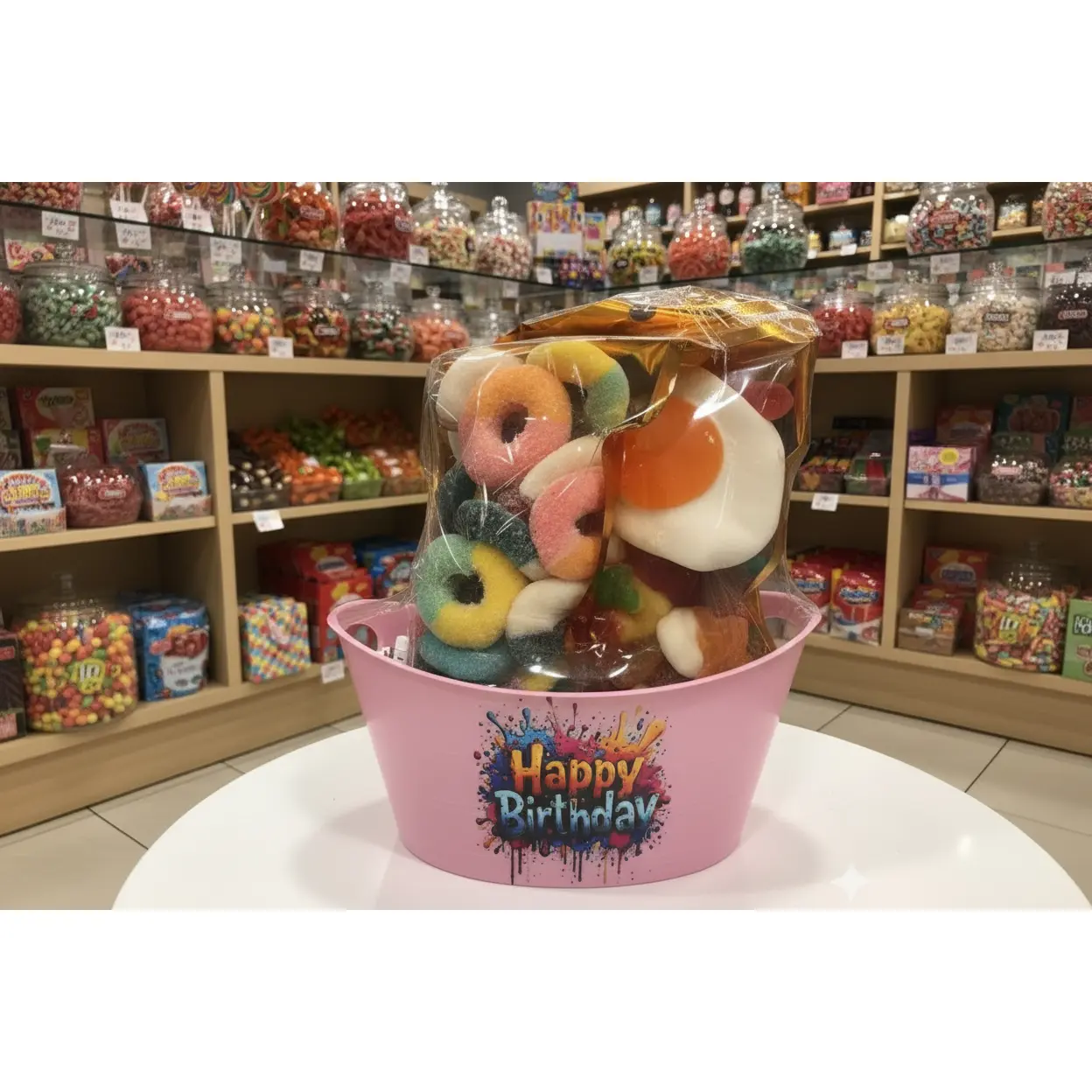 Blue or Pink Birthday Basket