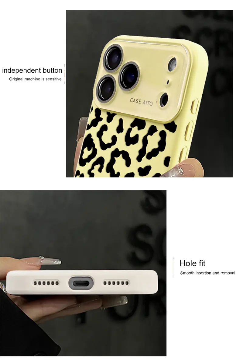 Wine Red Leopard Print Pattern Phone Case, Suitable for iPhone 18Pro ...