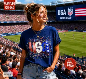 Splatter USA Comfort Colors, Trendy Women's Patriotic Tshirt