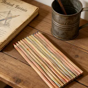 12-Pack 7-Color Wooden Pencils Set, Creative Art Supplies Ideal for Drawing & Writing, Perfect for Artists & Beginners