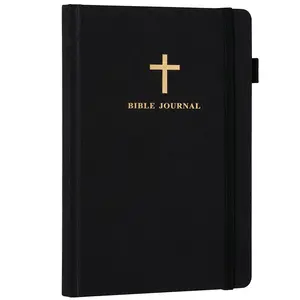 Prayer Journal for Men, Sermon/Scripture/Bible Notebooks for Note Taking, 4 Months Bible Verse Mapping Journal, Christian Gifts for Men-(5.6 * 8.5") Black