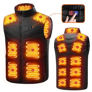 Heated Vest For Men Women, 17 Heated Zones 3 Heating Levels Winter, Men's Heated Jacket,Lightweight USB Rechargeable Men's Velvet casual hoodie bulletproof  vest Lightweight Heated