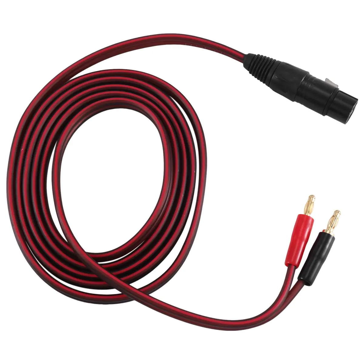 3-Pin XLR Female to Dual 4mm Gold-Plated Copper Banana Plugs Audio Cable, Plastic-Alloy Shell Stereo Connection Accessory for Pro HiFi Systems, Mixers, Amplifiers, KTV Use, Waterproof Audio Accessory
