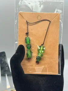 Small Handmade Beaded Bookmark – Cute Book Accessory # 2302