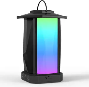 Ortizan X12 Outdoor Bluetooth Speakers, 50W Loud Wireless Waterproof Lantern Speaker, Deep Bass/Hi-Fi/RGB Lights/IPX5/40H Play/EQ/DSP/Power Bank/USB/TF/AUX, Up to 100 Speakers Synch for Party Patio Garden