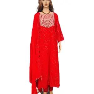 3 piece Georgette Anarkali kurti set, Nepali, Indian, Pakistani ethnic wear