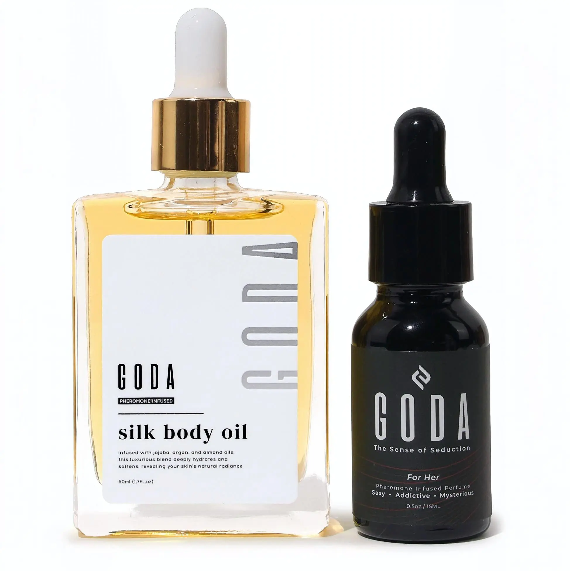 GODA Firming Nourishing Silk Body Oil with Free Mini Perfume, Fast Absorbing Body Moisturizer, Luxury Gift Set for Women**