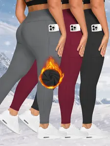 Ytech X 1/3/5Pack Leggings  Plus Size Fleece Lined Leggings with Pockets for Women High Waisted Warming Thermal Winter Yoga Pants for Workout Thick Leggings#TikTokShop#shopblackfriday#christmasgiftideas#blackfriday leggings